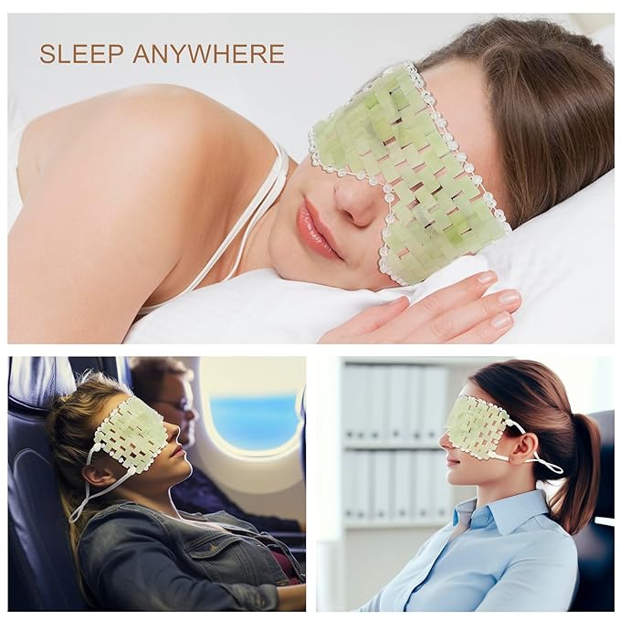 Jade eye mask - with