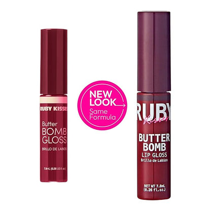 Ruby Kisses Lip Gloss Butter Bomb Gloss Non-Sticky Lip Gloss Vitamin E Natural Nude Lip Makeup - 7.8mL (0.26 US fl.oz) ($avage)