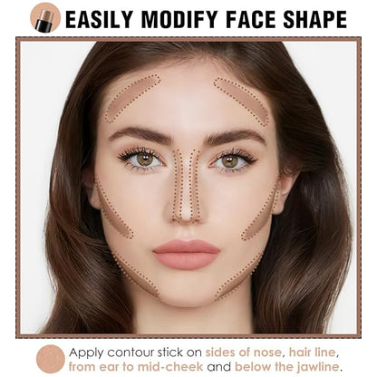 FOCALLURE Cream Contour Stick, Matte Bronzer Stick, Professional