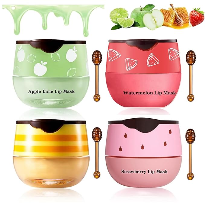 4Pcs Honey Lip Balm Honey Pot