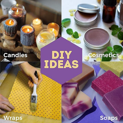 HUNNYBEE Beeswax Pellets 3LB, 100% Pure lbs)