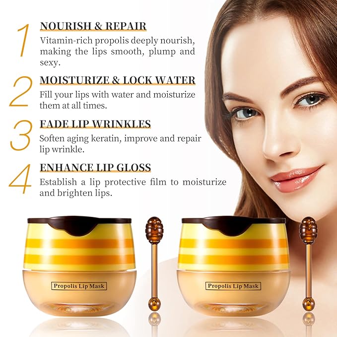 2 PCS Bee Honey Lip Balm