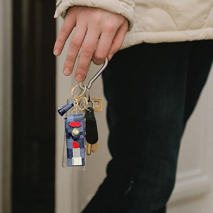Lip Balm Holder Keychain for Women Wallet