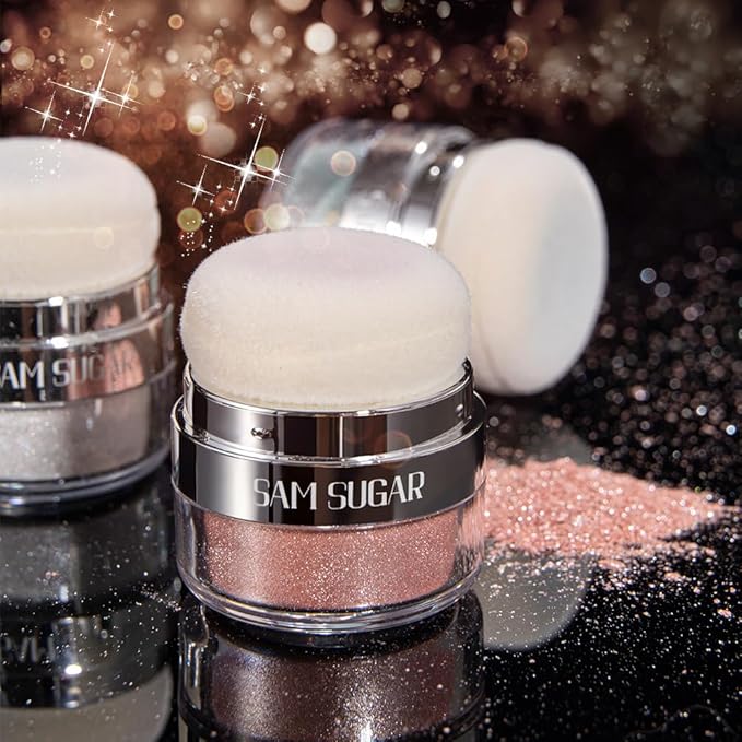 Glitter Body Highlighter Powder Body Shimmer Sparkle Face sponge head（05#）