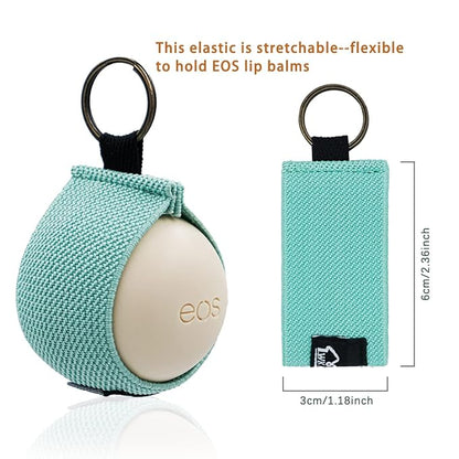 WKieason Lip Balm Holder Sleeve with Keychain Lipstick Tight-knit