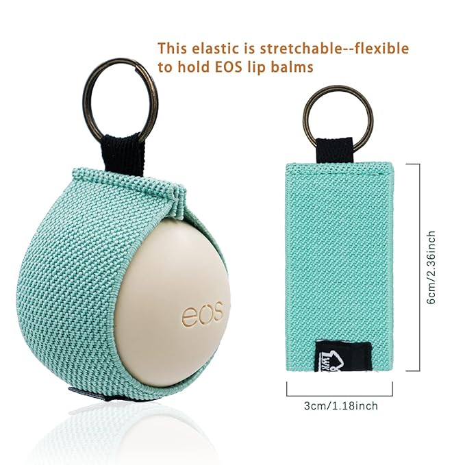 WKieason Lip Balm Holder Sleeve with Keychain Lipstick Tight-knit