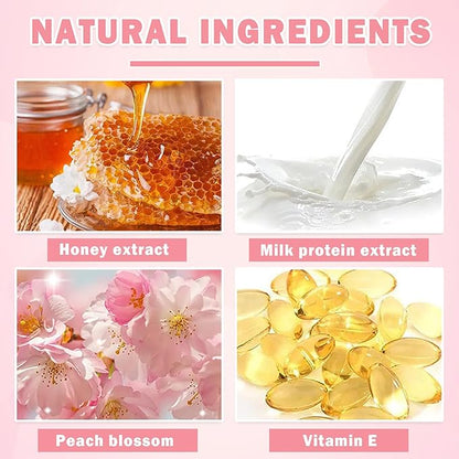 2PCS White Peach Lip Oil Crystal Jelly Lip Gloss