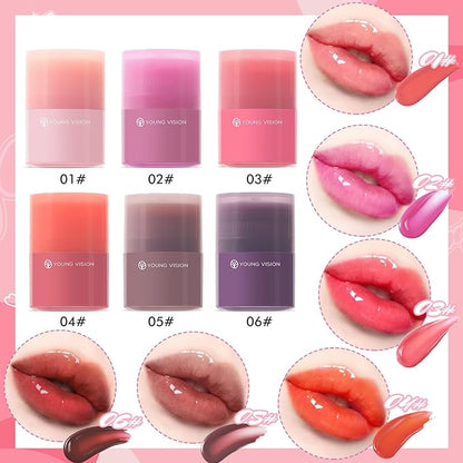 Tinted Lip Balm, Twist Dispenser Hydrating Lip Gloss, Lightweight, Shiny Melting Lip Gloss, Comfortable, Non-Sticky, Lip Mask Friendly(04#)