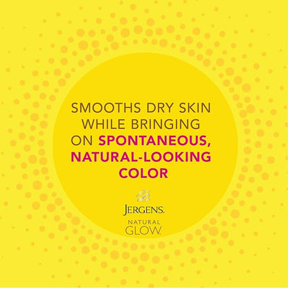 Jergens Natural Glow Instant Sun Sunless Tanning Moisturizer + Bronzer, Self Tanner, Deep Bronze, for Natural-Looking Tan, 6 Ounce