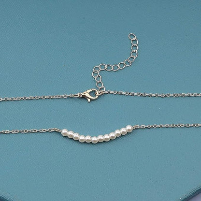 Boho Pearl Pendant Necklace Gold Pearl