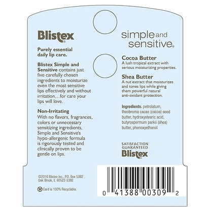 Blistex Simple and Sensitive Hypo-allergenic, Non-irritating Lip