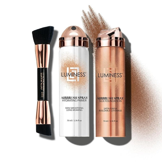 LUMINESS Airbrush Spray Silk Foundation Starter Kit - & Moisturizes