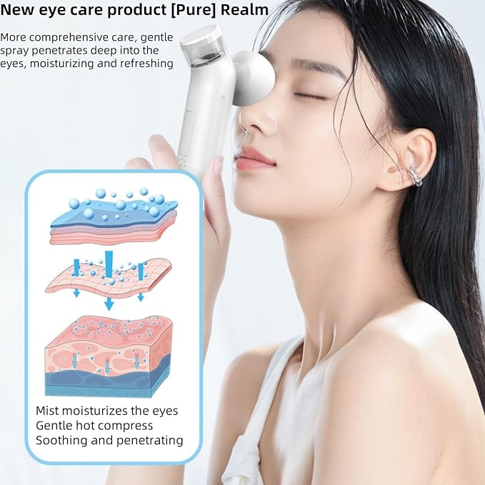 Portable Eye Steam Sprayer, Heated Mist for Dry Eye Relief, Moisturizing Eye Treatment, Mini Soothing Steamer for Eye Care