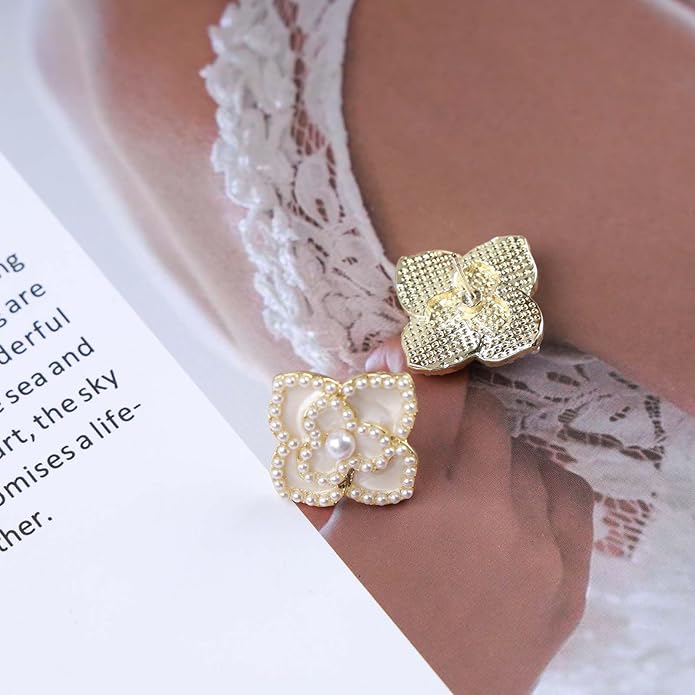 Vintage Pearl Flower Earrings Gold Pearl
