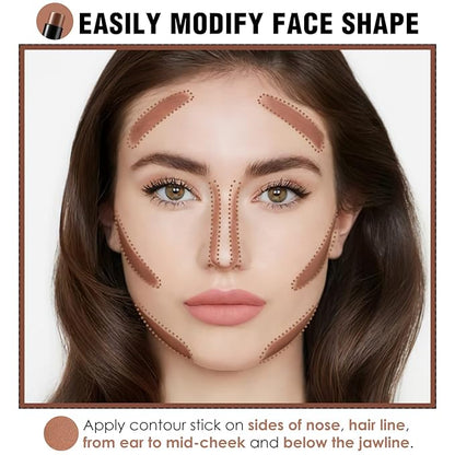 FOCALLURE Cream Contour Stick, Matte Bronzer Stick, Professional