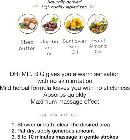 MR.Big Original Men's Massage Creme for Men 3.4fl.oz