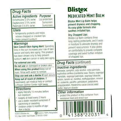 Blistex Medicated Mint Balm SPF 15