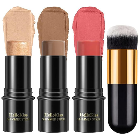3 Pcs Face Contour Stick Kit, Matte Finish 10, 14)