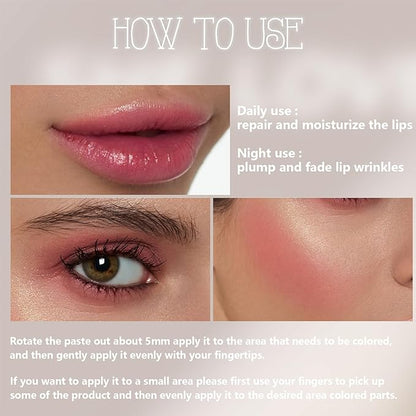 Color Changing Blush Stick,Jelly Tint Stain Clear PH with Brush