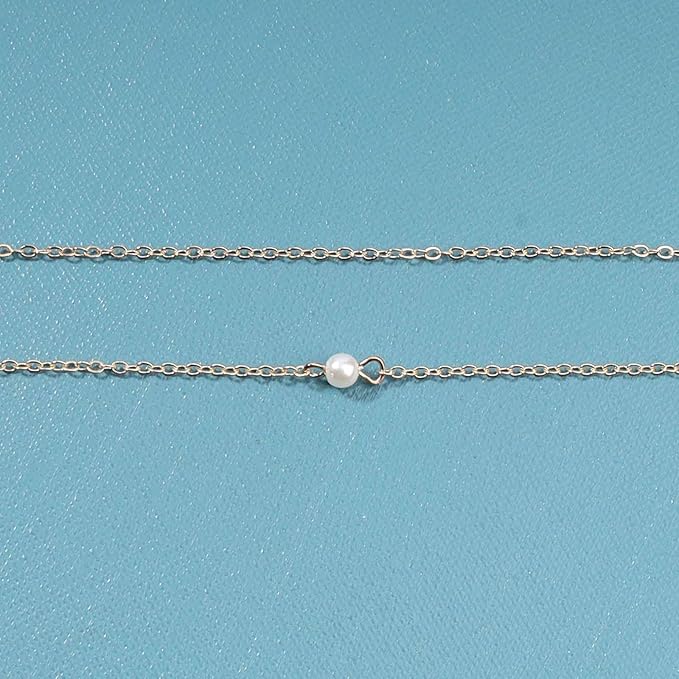 Boho Layered Pearl Choker Necklace Gold Pearl Pendant