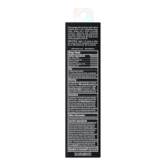 e.l.f. Hydrating Camo CC Cream, SPF 30, Color 415 C