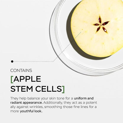 PM Night Serum W/Apple Stem Cells, Shea Butter, Green Tea, Chamomile Extract, Orange, Olive & Aloe Vera for Face - Retinol Anti-Aging & Moisturizing Facial Serum for Women - 1.7 Fl oz