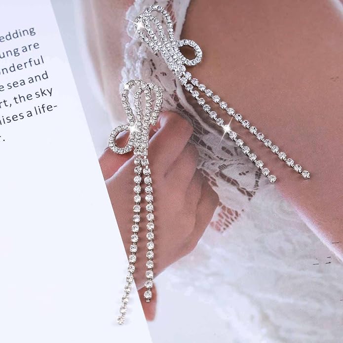 Vintage Crystal Chandelier Drop Earrings Long