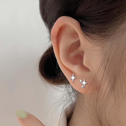 Punk Cross Star Dangle Drop Earrings