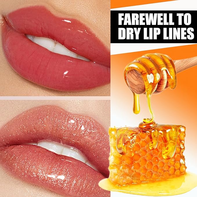 Colored Moisturizing Lip Gloss,Honey Lip Gloss Essence Non-sticky& Moisturizing