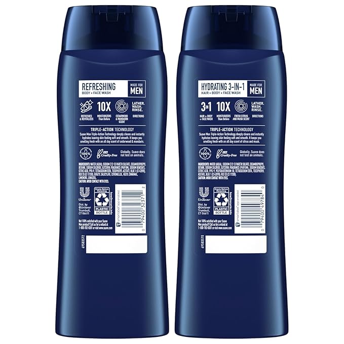 Suave Men Body Wash Variety 2-Pack