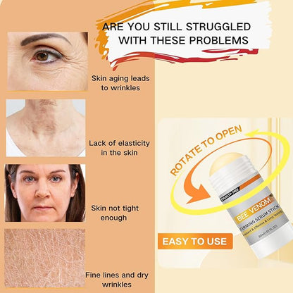 2PCS Bo-tox Bee Venom Firming Serum Stick,Retinol Firming Serum Stick, Hydrates Nourishes Skin Bee Venom Cream For Face and Body