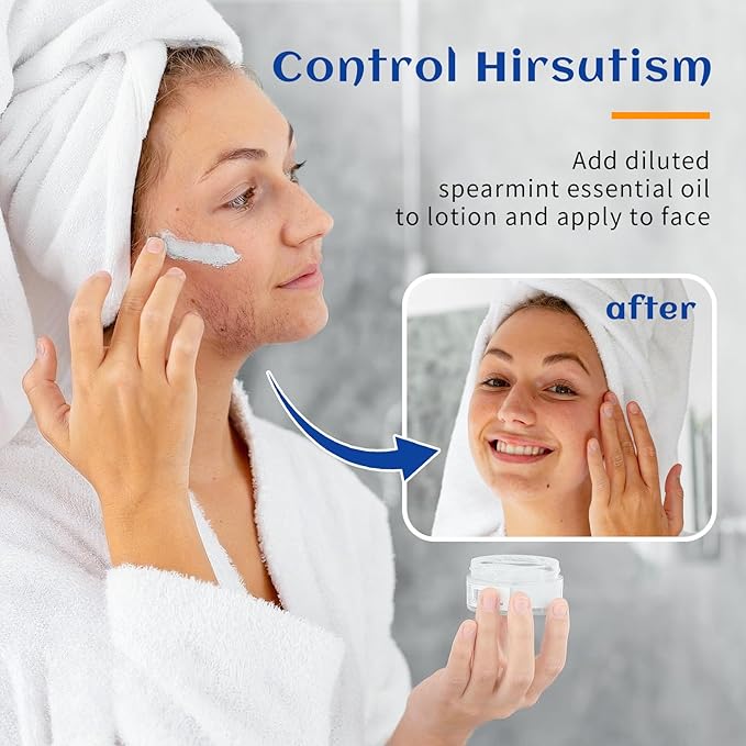 HIQILI 100ML Spearmint Oil for Skin Care, Facial, Can be Added to Lotions, Creams -100% Pure Natural Treatment Grade - 3.38 Fl Oz