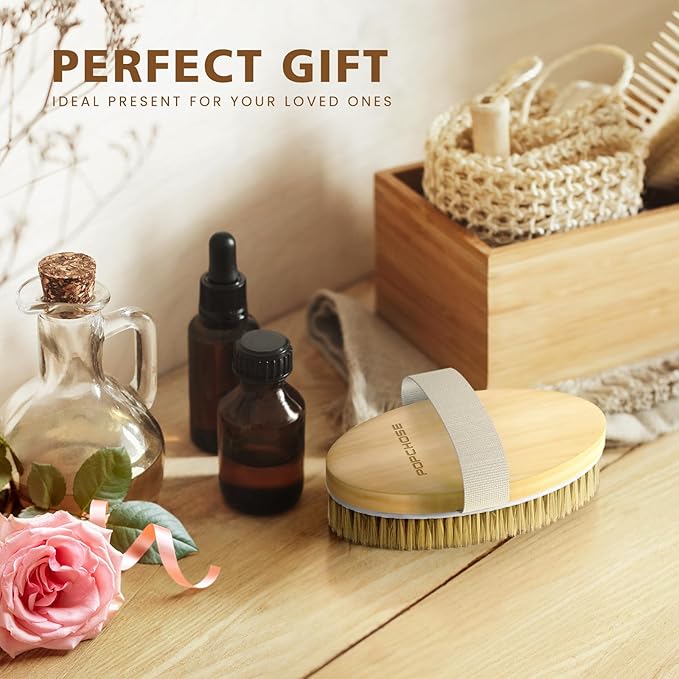 Popchose dry brushing body brush,