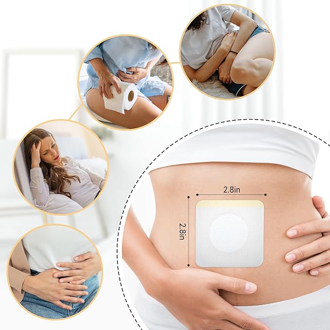 30Pcs Disposable Castor Oil Patches for Belly Button,White Castor Oil Pack Belly Wrap Cover
