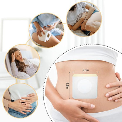 30Pcs Disposable Castor Oil Patches for Belly Button,White Castor Oil Pack Belly Wrap Cover