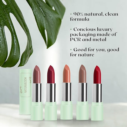 Vegan Lipstick (Coral) - Sensational One-Stroke Long Lasting Lipstick from Natural Oils & Butters Full-Coverage Lip Color with Shea Butter & Coconut Extact - Premium Hydrating Lipsticks