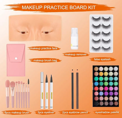 Makeup Practice Face Board, 3D Reusable Makeup Mannequin