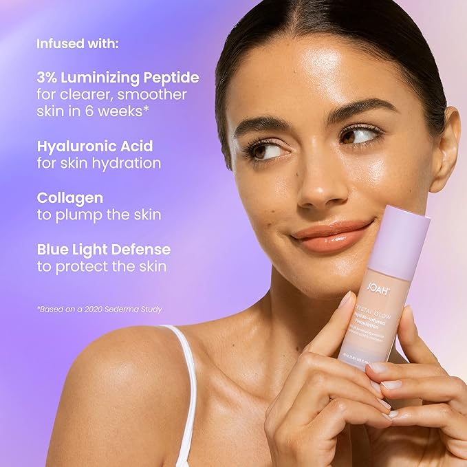 JOAH Peptide Infused Foundation, 2-1 Korean Face Makeup 1.01 Oz
