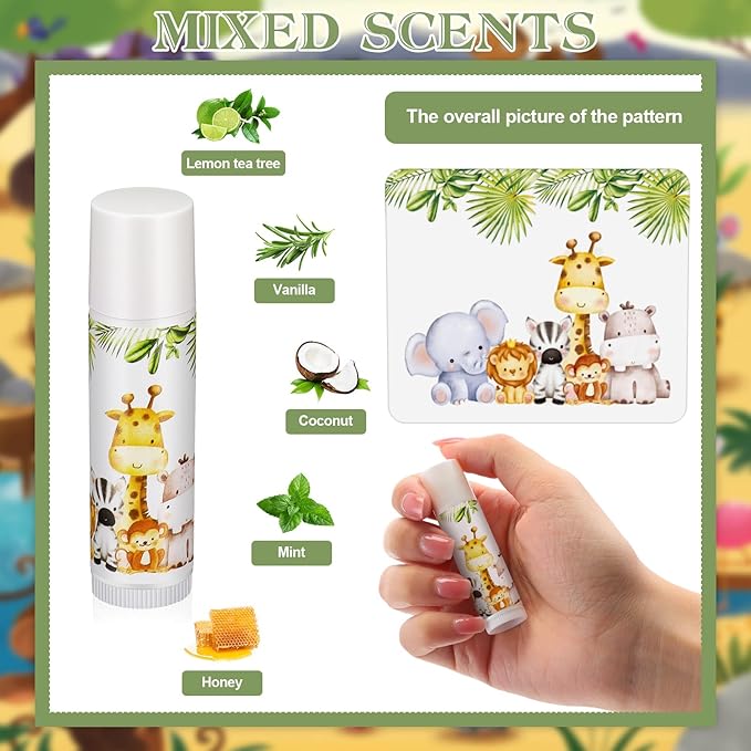 Fumete 50 Pack Jungle Animal Baby Classroom