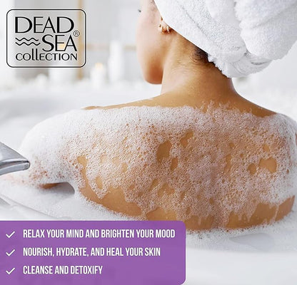 Dead Sea Collection Bubble Bath with Lavender for Women and Men - Lavender Oil and Pure Dead Sea Minerals - Nourishing and Moisturizing Skin - Pack of 2 (67.6 fl.oz)