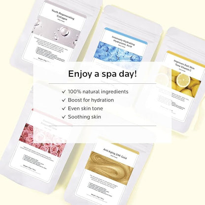 Colorfarm Facial Steamer Nano Ionic: Face Steamer Home Spa Kit Deep Cleaning Unclogs Pores Sinuses Inhaler with 8 Skin Care Tools - Relaxing Self Care Skincare Beauty Gifts for Women (Black Gold)