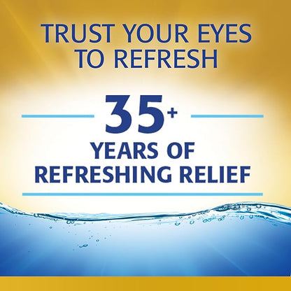 Refresh Optive MEGA-3 Lubricant Eye Drops Preservative-Free Artificial Tears, 0.01 fl oz (0.4 mL), 60 Single-Use Containers