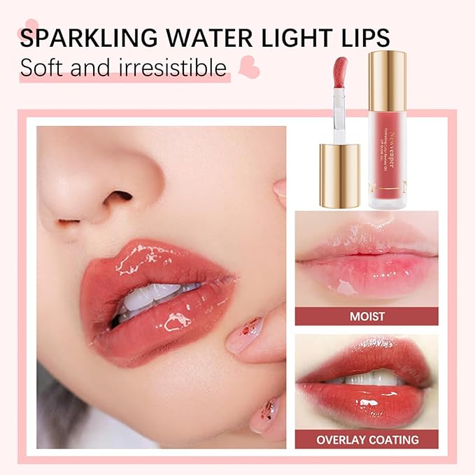 Hydrating Lip Oil Long Lasting Plumping Lip Gloss Lip Glow Oil Transparent Toot Lip Balm Moisturizing Lip Oil for Lip Care and Dry Lips 3pcs