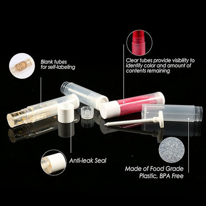 LotFancy Lip Balm tubes Empty, 60PCS