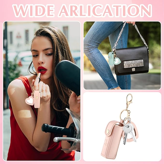 Ouligay 2 Pieces Leather Lipstick Cases Portable Lipstick Ouligay