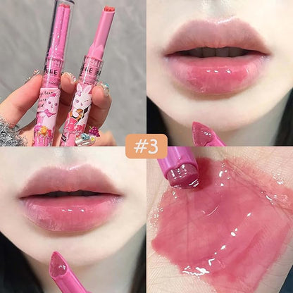 3 Colors Jelly Lipstick, Tinted Lip Gloss Heart Gloss