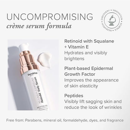 SeroVital Beauty RetinAll Daily Serum – Redefining Retinol – Retinoid Skin Serum – Anti Wrinkle Face Serum for Women, 1 oz