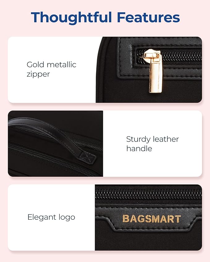 Bagsmart travel makeup bag large