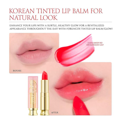 Tinted Lip Balm Hydrating 0.11oz, Glow Scarlet)