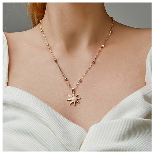 Bohemia Sun Choker Necklace Chain Sunflower